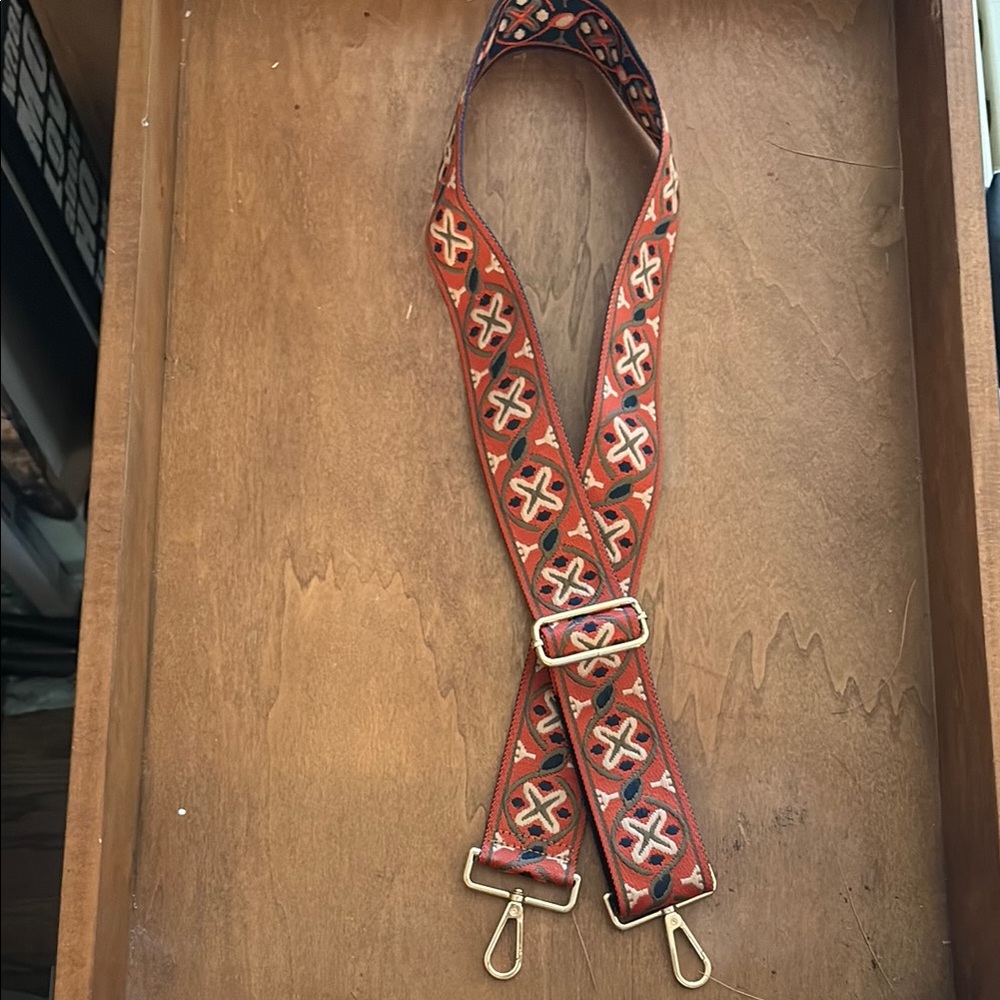 Boho Chic Adjustable purse Strap with Gold Hardware